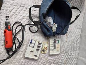 lot 277 image: Black & Decker 3 Speed Rotary Tool with Extra BitsBlades and Bag