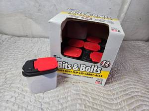lot 258 image: Lot of 8 Bits and Bolts Storage Containers