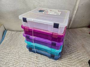 lot 257 image: Lot of 5 Brand New Project and Craft Storage Boxes
