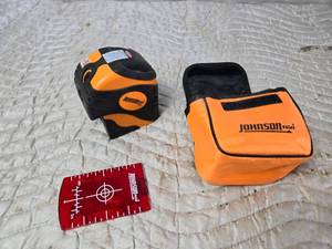 lot 198 image: Johnson Self-Leveling 2-Dot Laser Level for Beams, Lighting Fixtures and More