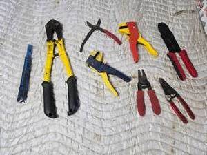 lot 186 image: Bolt Cutter, Wire Strippers, Snap Ring Tool and others