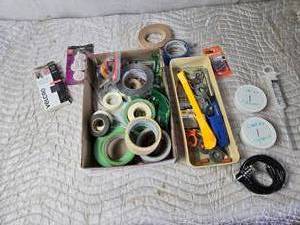 lot 183 image: Flat of a Variety of Tapes, Some Rubber Hydraulic O Rings