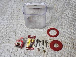 lot 173 image: Router Bits and Plastic Container