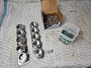 lot 171 image: Magnetic Small PartsScrews Containers, Box and Pail of Screws
