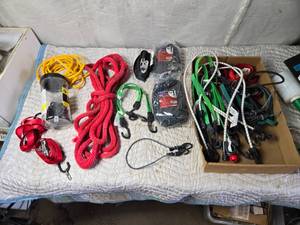 lot 155 image: Cinch Straps, Bungee Cords, Rope and More