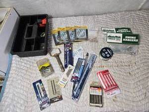 lot 149 image: Flush Pull Rings, Swing Hangers, Jig Saw Blades, Hitch Pin and More