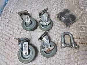 lot 147 image: 4 Caster Wheels and a Clevice