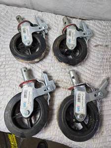 lot 145 image: Lot of 4 Locking Scaffolding Wheels