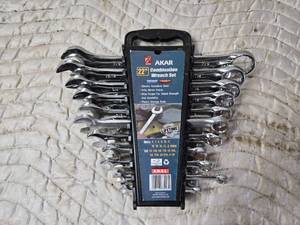 lot 120 image: Set of SAE and Metric Wrenches - Complete Set with a Couple Mixed Brands to Round out the Set