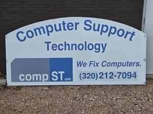 lot 500 image: Large Aluminum Face and Back Sign