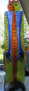 Crying Tall Bear 39 High Italian Glass Sculpture