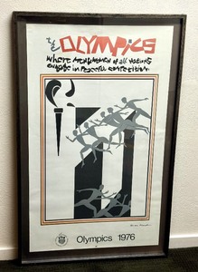 lot 18 image: Vintage Large Framed 1976 Olympic Poster