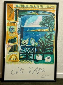 lot 59 image: Vintage Picasso Travel Lithograph Poster Cote D Azur