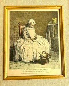 lot 35 image: Framed Vintage French Print