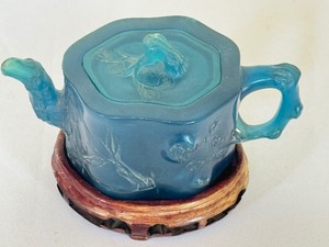 lot 22 image: Vintage Carved Resin Asian Teapot