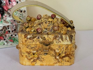 lot 162 image: Two Vintage Artisan Crafted Handbags