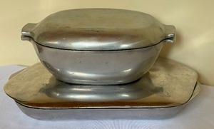 lot 129 image: Two Vintage Nambe Covered Dishes