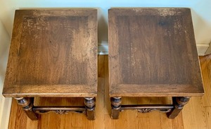 lot 228 image: Pair of Vintage Wood End Tables