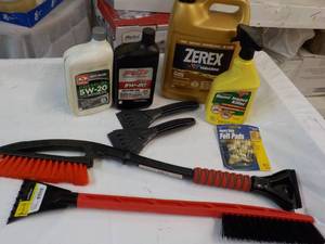 Motor Oil, Scrappers, Zerex and Insect Killer and more