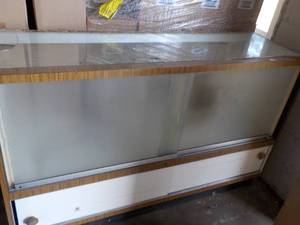 Display Case- one corner on top glass is broken 19 x 60 x 38