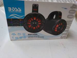 Boss 4 2way Marine Wake tower UTV Roll Bar Speakers