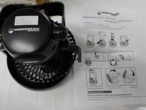 Wakeman 2 in 1 Tent LED Camping Ceiling Fan