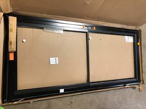 lot 39 image: Andersen 3000 Series 36 in. x 80 in. Black Left-Hand Retractable Aluminum Storm Door with Nickel Hardware Customer Returns See Pictures