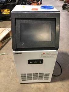 lot 41 image: TITTLA 14 in. 88 lb. Built-In Ice Maker in Stainless Steel Flip-up Door 2 Water Inlet Modes with Scoop & Water Filter Blue LEDs  Customer Returns See Pictures