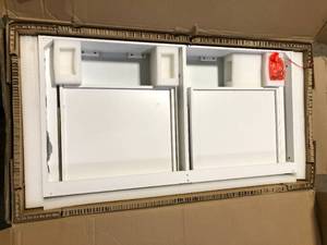 lot 44 image: Home Decorators Collection Bradstone 47.80 in. White Writing Desk  Customer Returns See Pictures