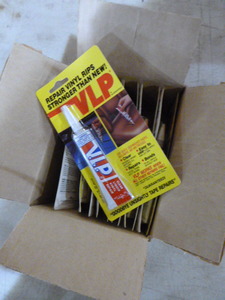 lot 122 image: 12 Tubes of VLP Clear Liquid Vinyl Repair