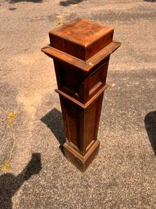 Antique wood banister post