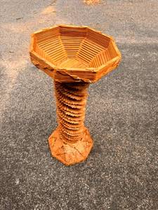 Popsicle Stick home decor basket stand