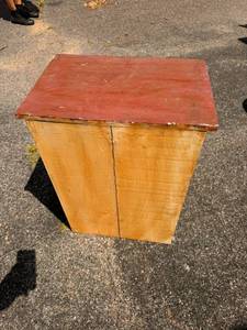 African tribal style wood cabinet&nbsp