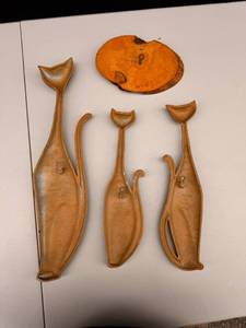 Sexton Mid century modern Metal cats - wall decor
