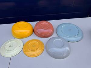 Vintage Fiesta & Red wing bowl & plate Lot