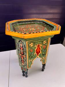 Moroccan Wood Side Table