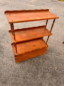 Vintage Wood Hanging Cabinet - Home Decor