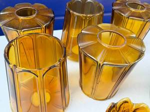 Amber Glass Light shade lot Plus Ceiling light cover.