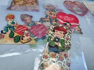 Box of vintage Valentines Cards