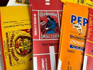 Lot of Tobacco & Fruit paper lables