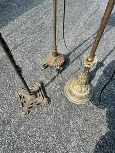 Lot of three Antique Floor Lamps