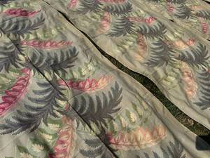 6 Panel Mid Century Modern Barkcloth Curtains