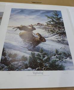 lot 45 image: Terry Redlin Hightailing print 19x23