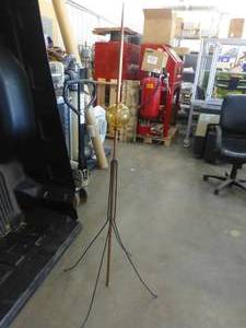 lot 60 image: Antique lighting rod ball and stand