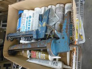 lot 180 image: caulk guns and box of caulk