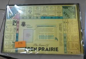 lot 278 image: 1953 Eden Prairie Monopoly style game by Wheeler Deeler