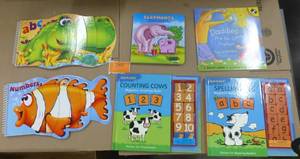 lot 280 image: SIX New kids books - 2 of them have magnetic blocks to use with the book