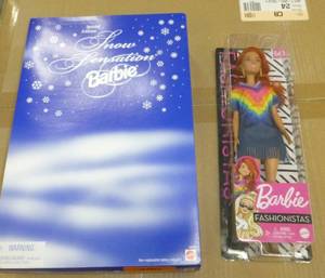 lot 290 image: 1999 New sealed Snow Sensation Barbie and Barbie Fashionista