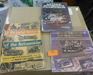 lot 291 image: 3 antique automobile books