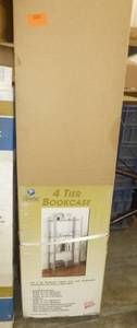 lot 305 image: New bookcase with glass shelves